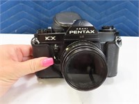 PENTAX model KX blk vtg 35mm Camera + Lens/Case