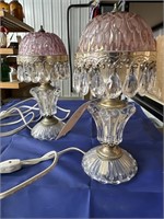 2 Table Lamps w/Shades 10"H