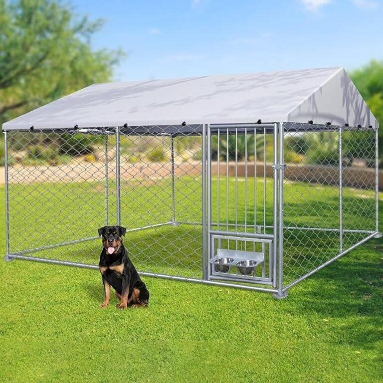 Large Outdoor Dog Kennel with Roof