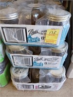 3 CASES OF 1/2 PINT CANNING JARS