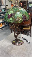 Tiffany Style Grape Lamp w/ Mosaic Base