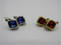 Joan Rivers Square Interchangeable Earrings x2