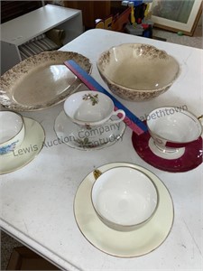 Vintage tea cups , saucers bowl ,platter