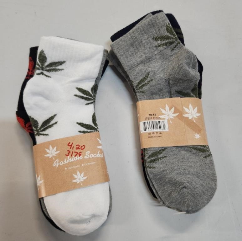 6 Pairs of Fashion Socks- Sizes: 10-13