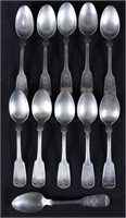 SET OF 11 STERLING SILVER SPOONS