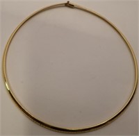14K Gold Omega Necklace - 25.2 Grams