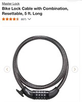 Master Lock Bike Lock Cable with Combination