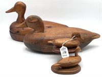 Group of Natural Finish Decoys Including