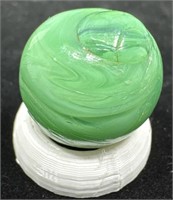 Transitional green opaque marble 21/32” M