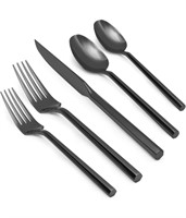 29pcs of modern black silverware used