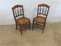 (2) Cane Seat Side Chairs
