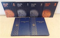 (6) LINCOLN CENTS BOOKS, MISSING A FEW PENNIES