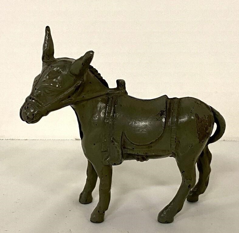 Old Cast Iron Donkey Bank