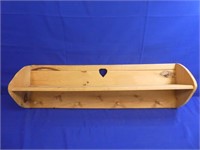 Pine Coat Rack 39" L X 12" H