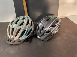2 Bike helmets