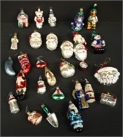 Vintage Glass Christmas Ornaments mostly
