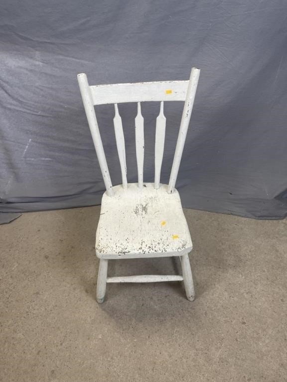Painted White "Arrow Back" Chair