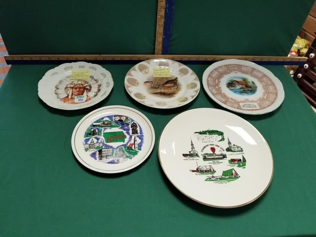 5 IOWA SOUVENIR PLATES