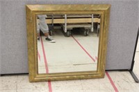 Gold Framed Beveled Mirror ~ 24" x 24"