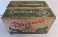 Cardboard Rhinelander beer box.
