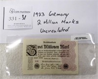 1923 Germany 2 Million Marks