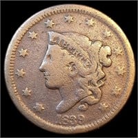 1839 Coronet Matron Head Large Cent
