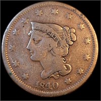 1840 Braided Hair Large Cent - Large Date