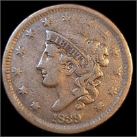 1839 Large Cent - Fine