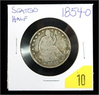 1854-O Seated Liberty half dollar