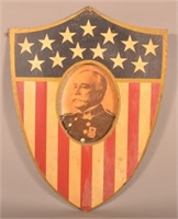 Vintage Shield-Shaped Wall Plaque of Admiral Dewey