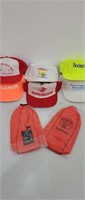 Lot of 6 trucker style advertising hats including