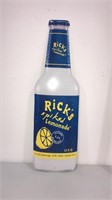 Rick’s spiked lemonade bottle shaped tin sign /