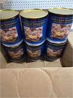 Six cans food reserves long grain rice