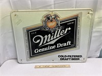 Miller Genuine Draft Tin Sign