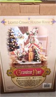 Lighted Ceramic Holiday House