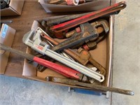 QTY OF PIPE WRENCHES