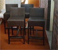 Four contemporary bar stools