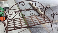 Iron bench, sturdy, rusty