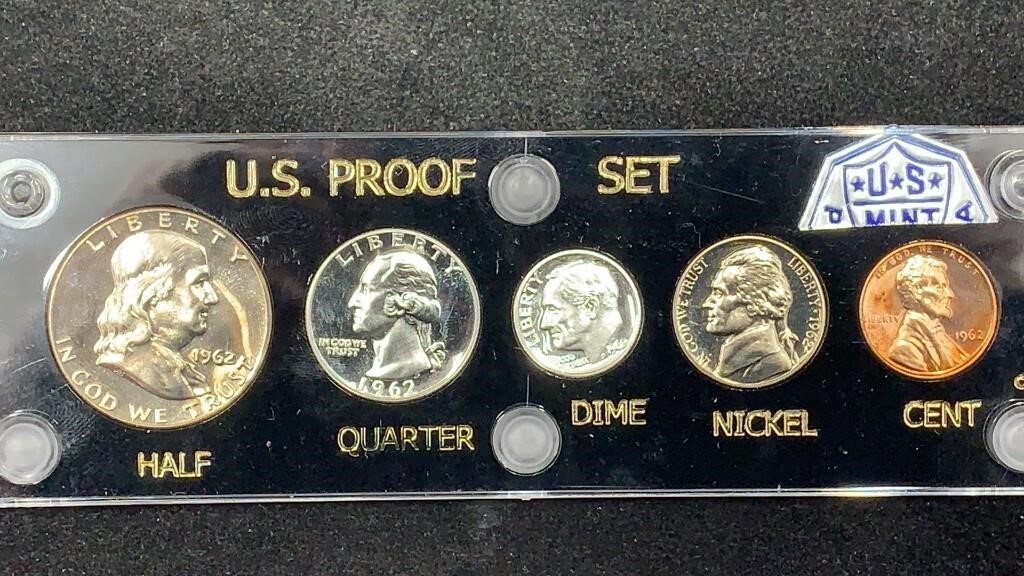 1962 Silver US Proof Set in Capital Coin Holder