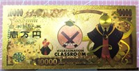 Assassination classroom anime 24K gold-plated