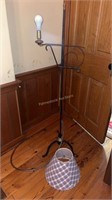 Wrought Iron Lamp and Lampshade