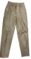 Brown Leather Pants 6T