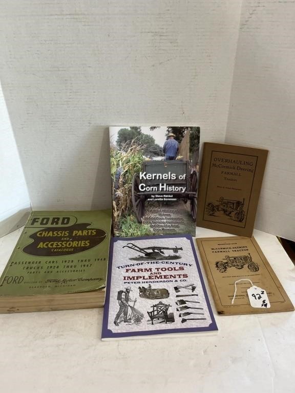 (5) Owners Manuals, Catalogue and Farm Tool Books
