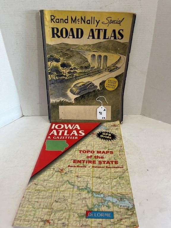 Rand McNally 1946 Road Atlas and Iowa Atlas