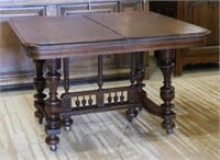 Henri II Style Well Turned Oak Table.