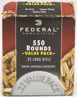 550 Rounds Of Federal .22 LR Ammunition