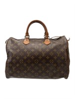 Louis Vuitton Monogram Brown Leather Handle Bag