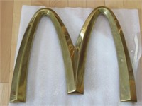 Brass McDonald's "M" logo. Measures: 16.5" H x