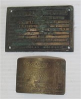 Bronze/brass General Electric Marine DC plaque.