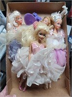 Box Lot of Various Barbie Dolls